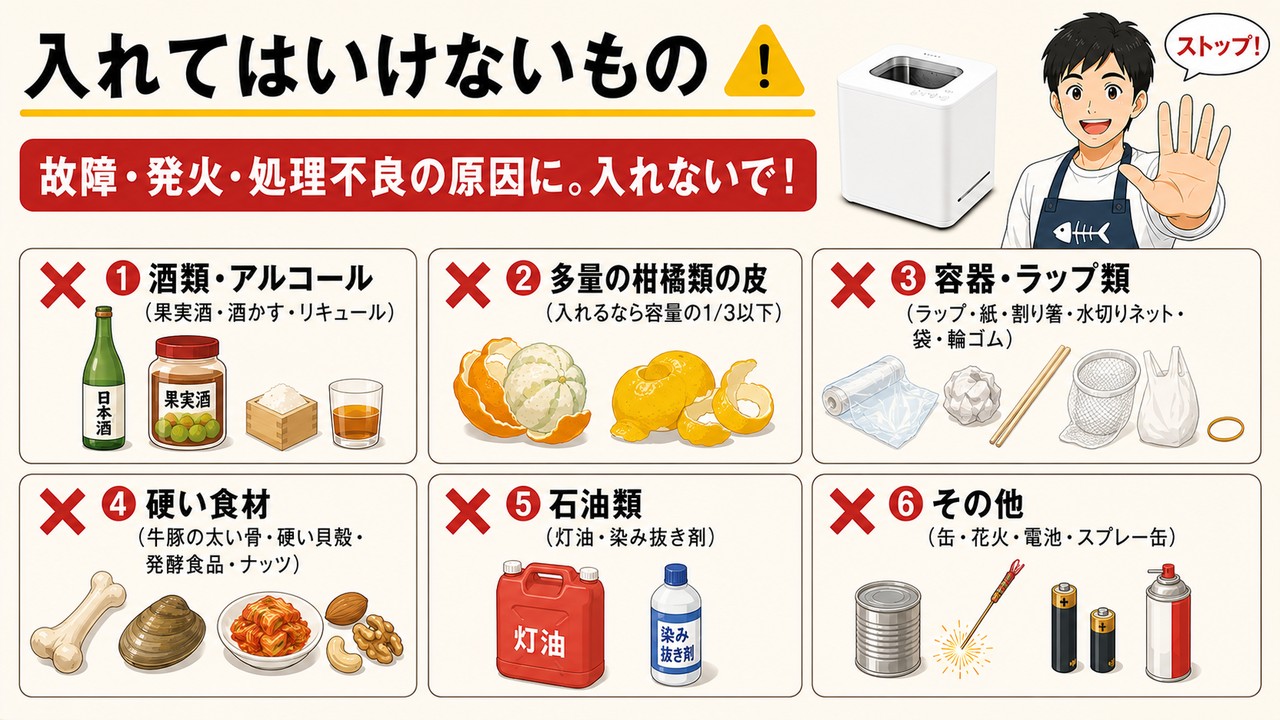 入れてはいけないもの一覧