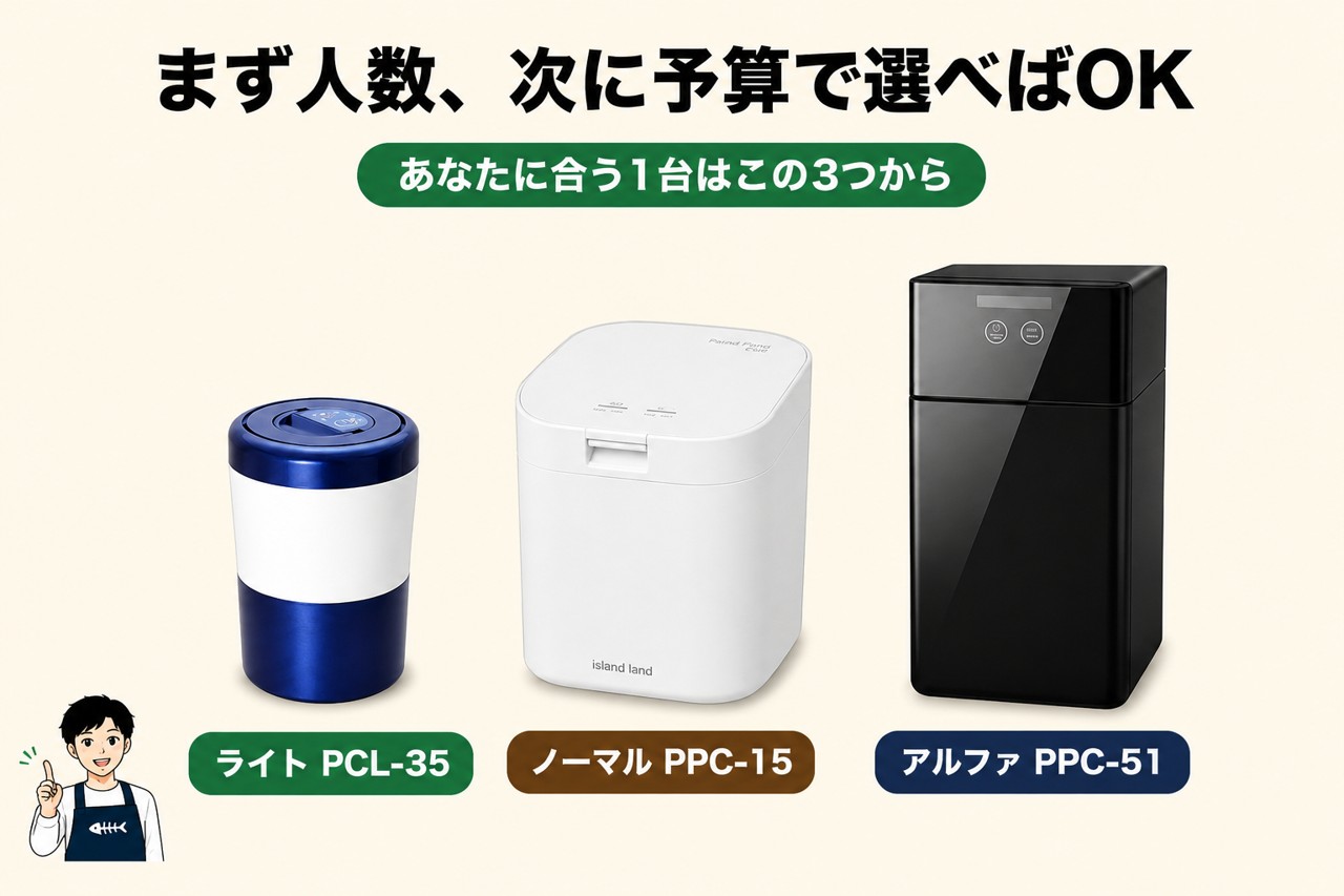 パリパリキュー3機種の選び方まとめ（ライト・ノーマルPPC-15・アルファ）