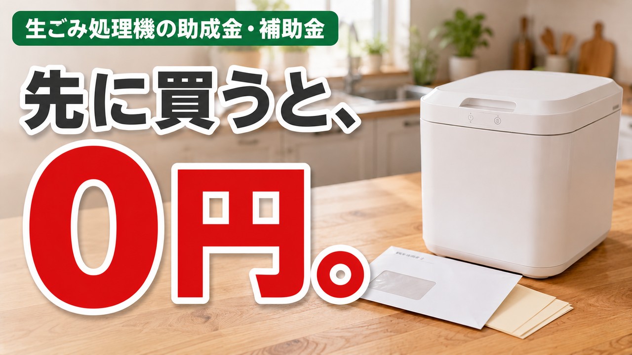 生ごみ処理機の助成金・補助金｜先に買うと0円