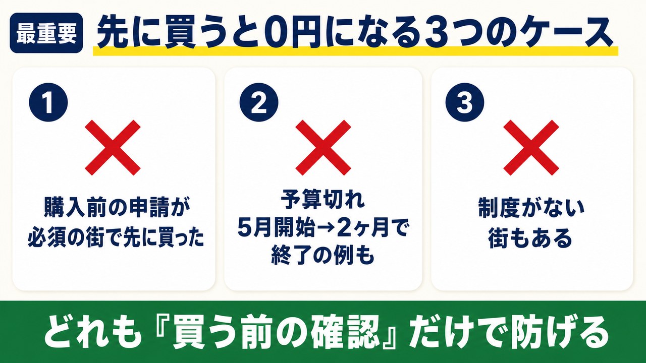 先に買うと0円になる3つのケース