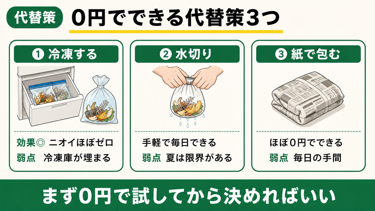 生ごみ処理機を買わずに解決する代替策3つ