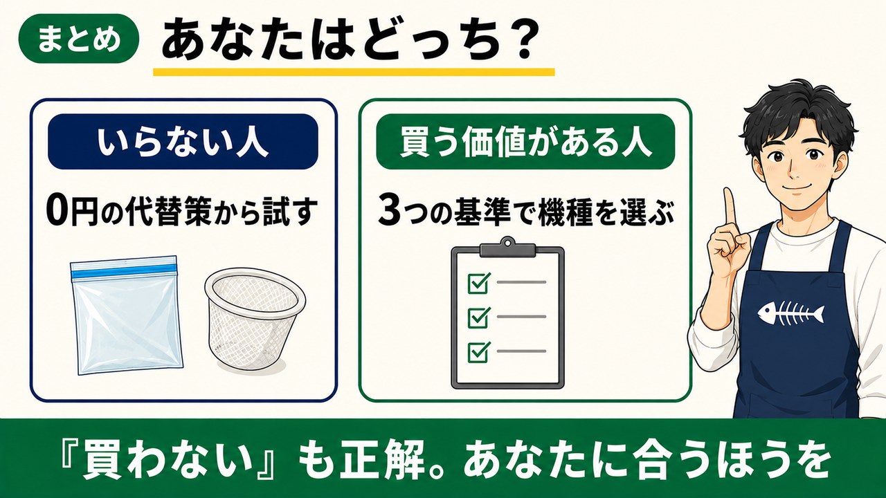 いらない人と買う価値がある人のまとめ2択