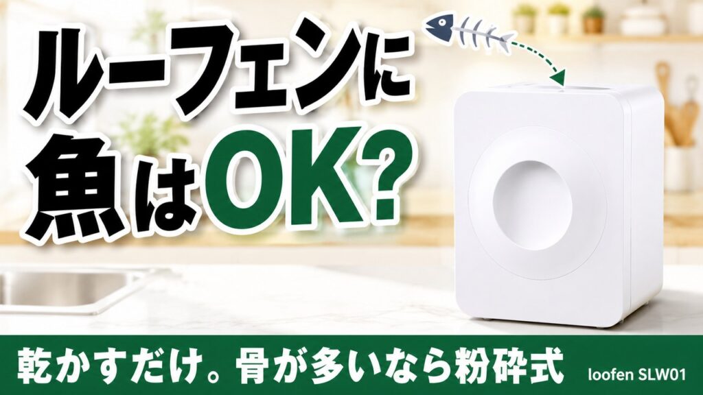 ルーフェンに魚はOK？乾かすだけで、骨が多いなら粉砕式