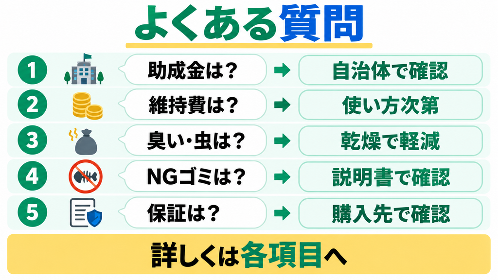 パリパリキューPPC-15とPPC-11の購入前によくある質問と短い回答