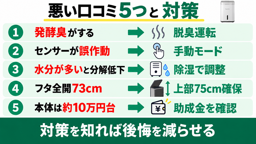 Reencle Primeの悪い口コミ5つと対策
