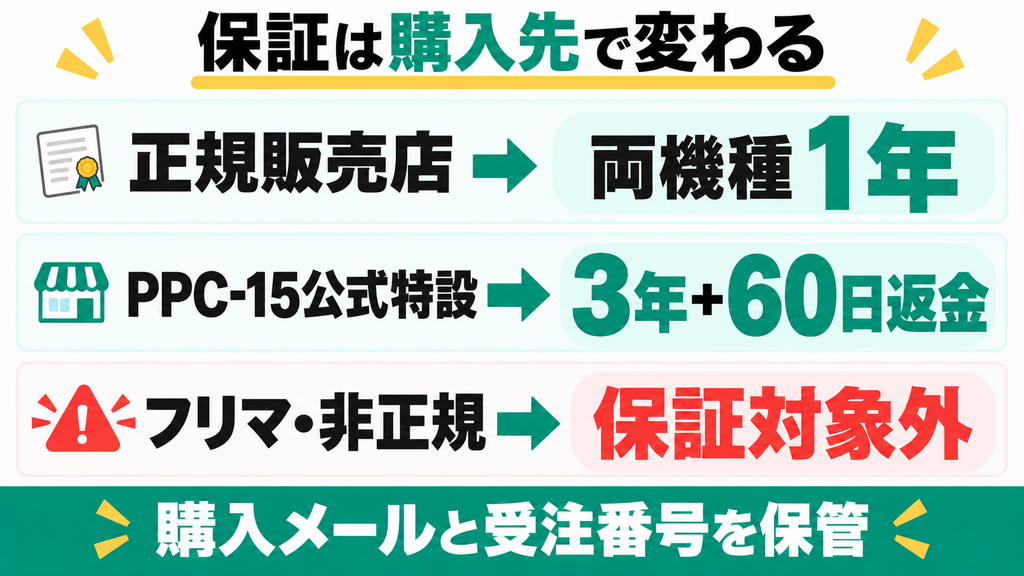 故障時のメーカー保証や返品保証はどうなっている?(万一のトラブル対策)