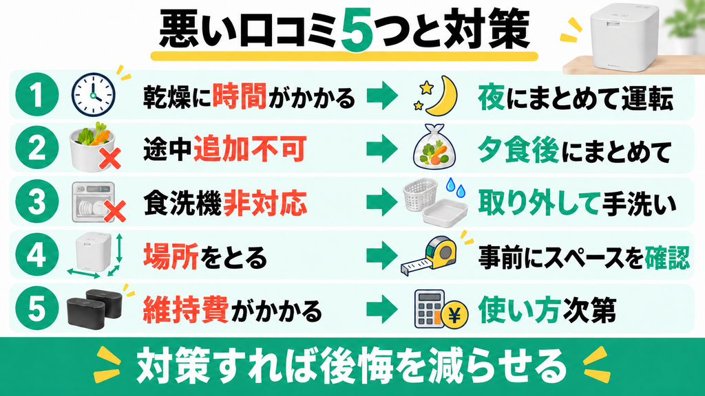 パリパリキューPPC-15の悪い口コミ5つと対策