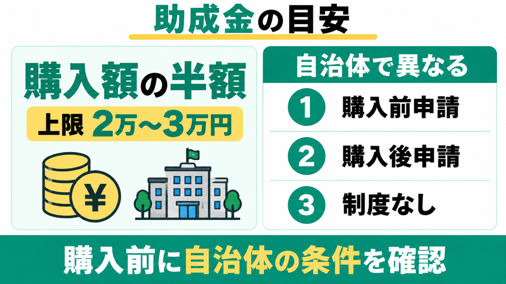自治体の助成金や補助金は使えますか？
