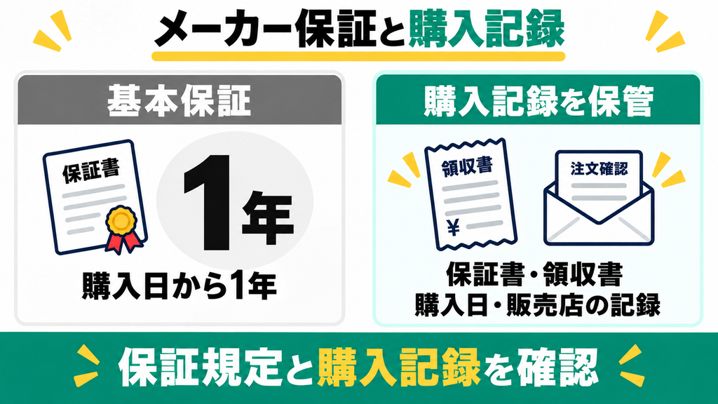 メーカー保証は付いていますか？