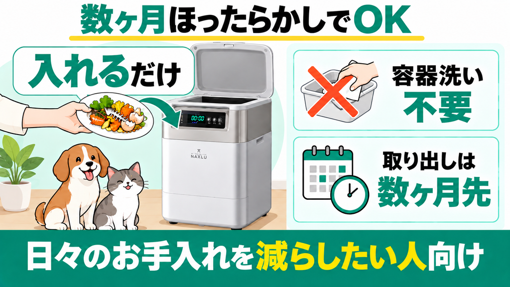 日々の生ゴミを都度取り出さず数ヶ月間ほったらかしにしたい人