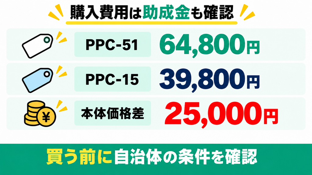 本体価格が約6.5万円と高め