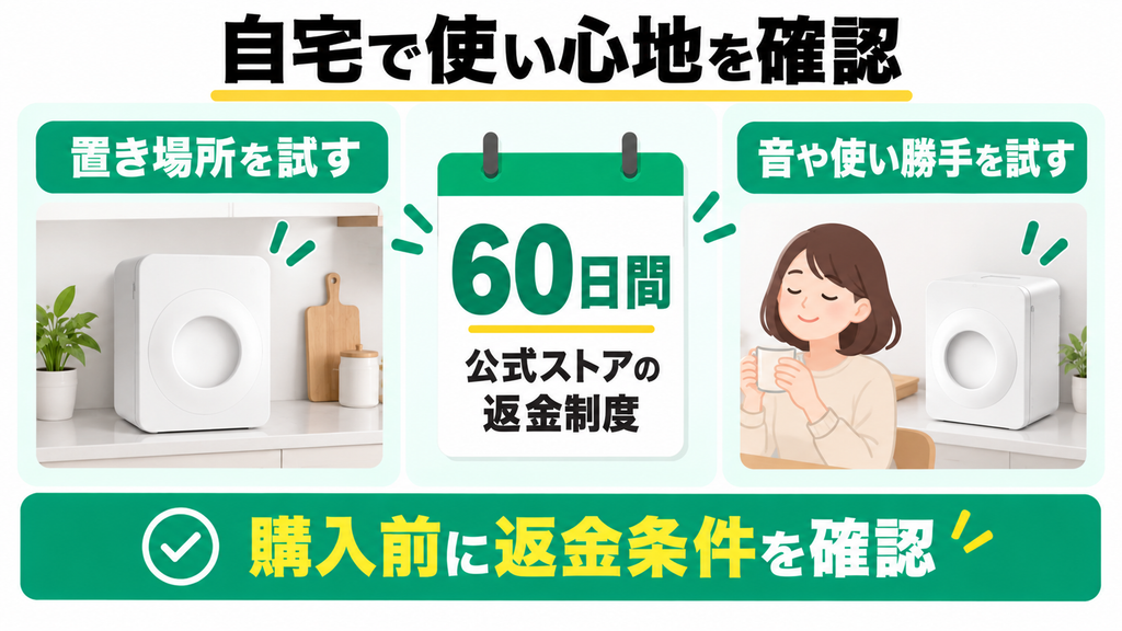 60日間返金保証付きで使い心地を試したい人