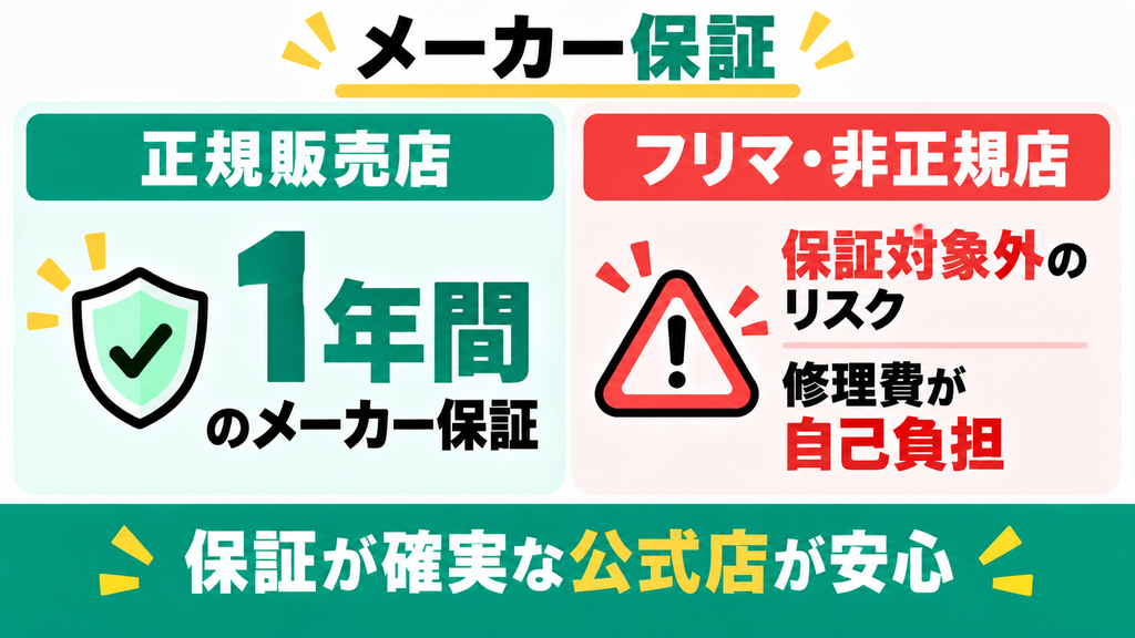 1年間のメーカー保証はどうなっていますか？