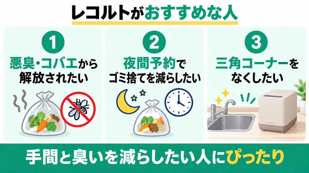 レコルト生ごみ処理機がおすすめな人