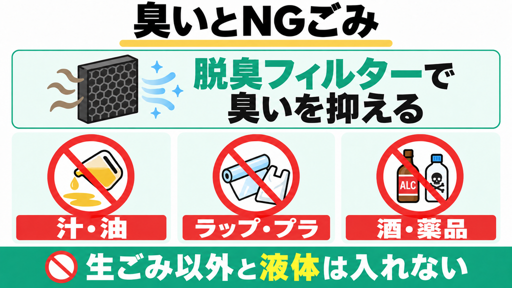 乾燥中の臭いは漏れる?入れてはいけないゴミはある?