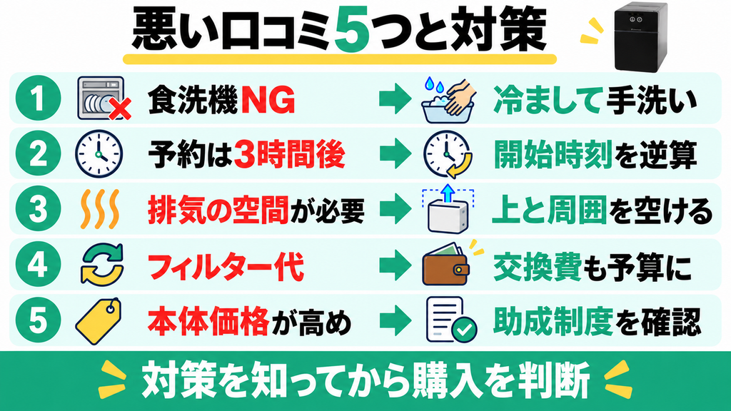 パリパリキュー アルファの悪い口コミ5つ