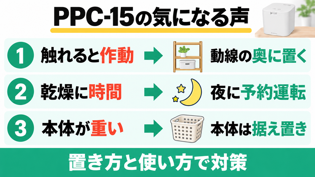 パリパリキュー PPC-15の気になる声と答え