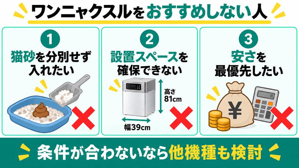 ワンニャクスルをおすすめしない人