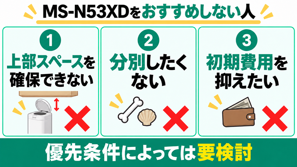 パナソニックMS-N53XDをおすすめしない人