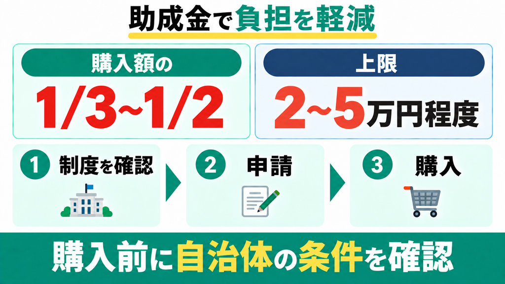 自治体の助成金や補助金は使えますか？