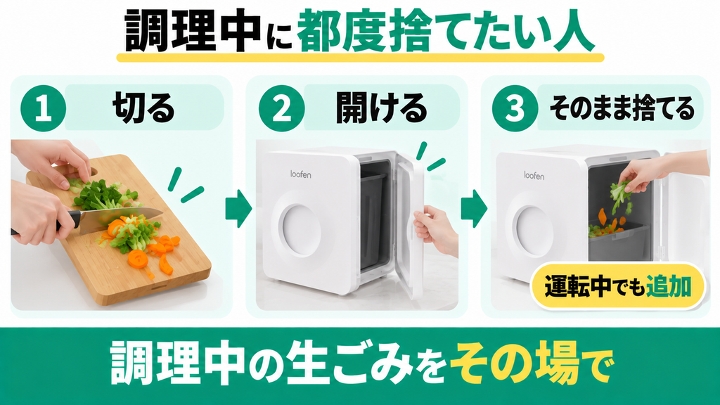 調理中に出る生ゴミを都度ポイポイ捨てたい人
