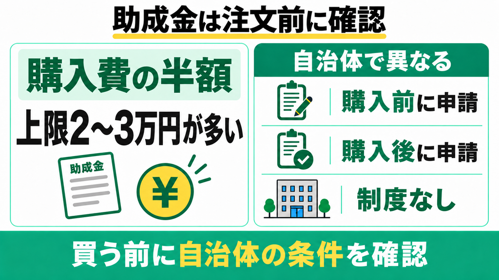 助成金の申請で実質いくら安くなる?(自治体ごとの事前確認が必須)