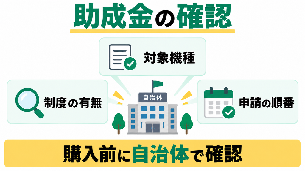 パリパリキューの助成金は購入前に自治体の制度と申請順を確認