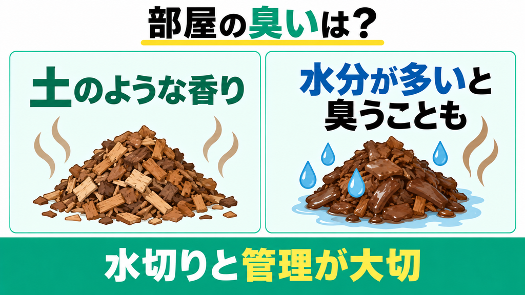 稼働中の臭いは部屋に充満しませんか?