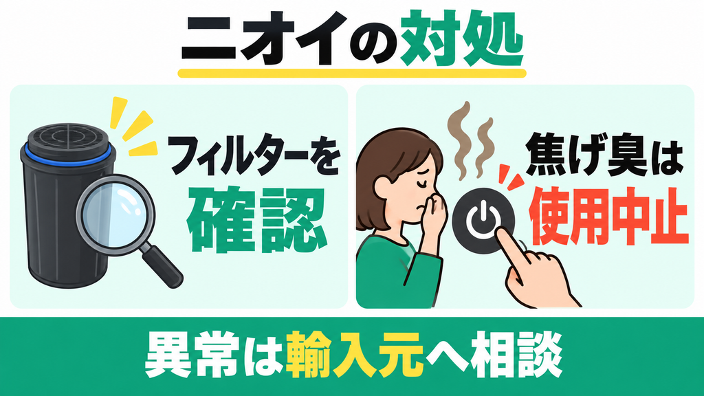 フィルター交換ランプがつかなくても臭うときの対処法は?