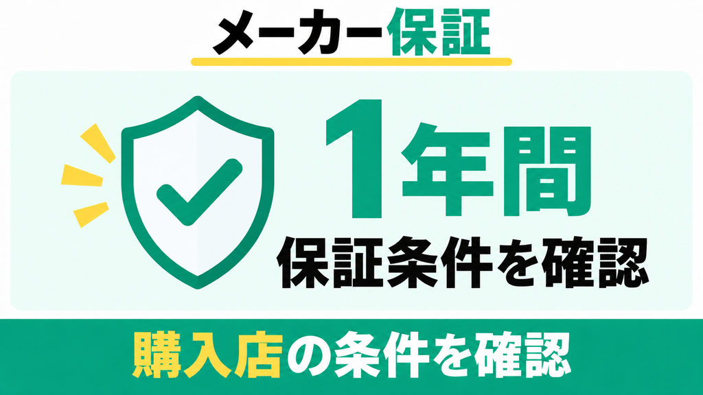 1年間のメーカー保証はどうなっている?