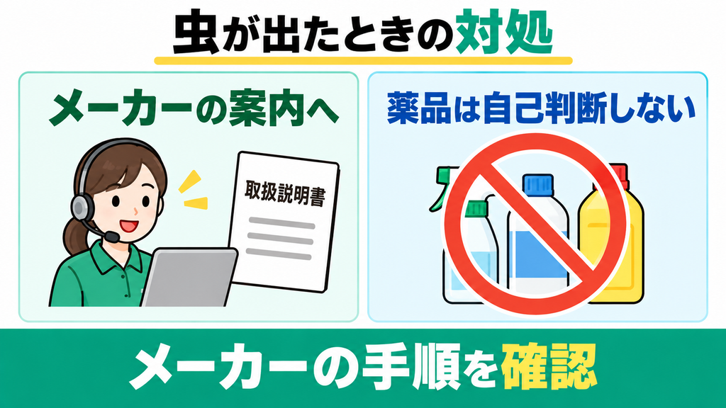 万が一虫が湧いたときの駆除やリセットはどうすればいい?