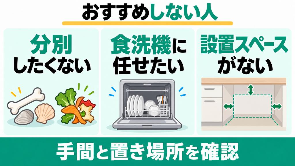 LOWYA生ごみ処理機（1H4VJ）をおすすめしない人