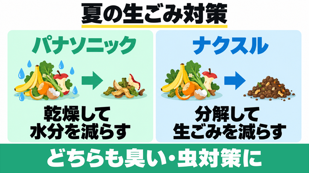 MS-N53XDとFD-015Mによる夏の生ごみの臭い・虫対策