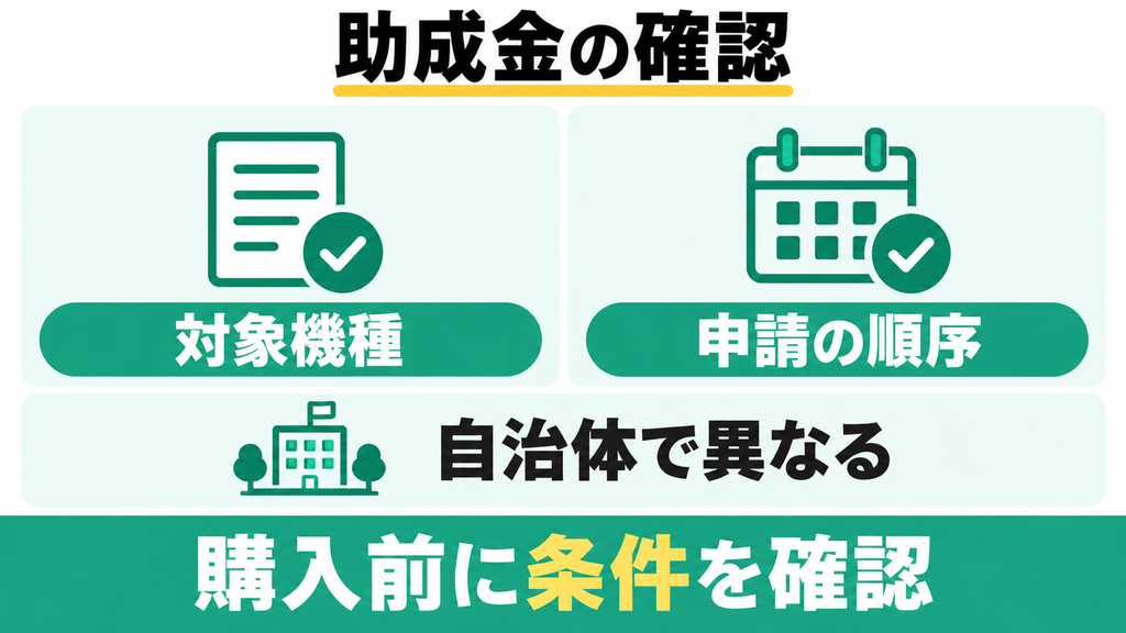 自治体の助成金や補助金は使えますか?