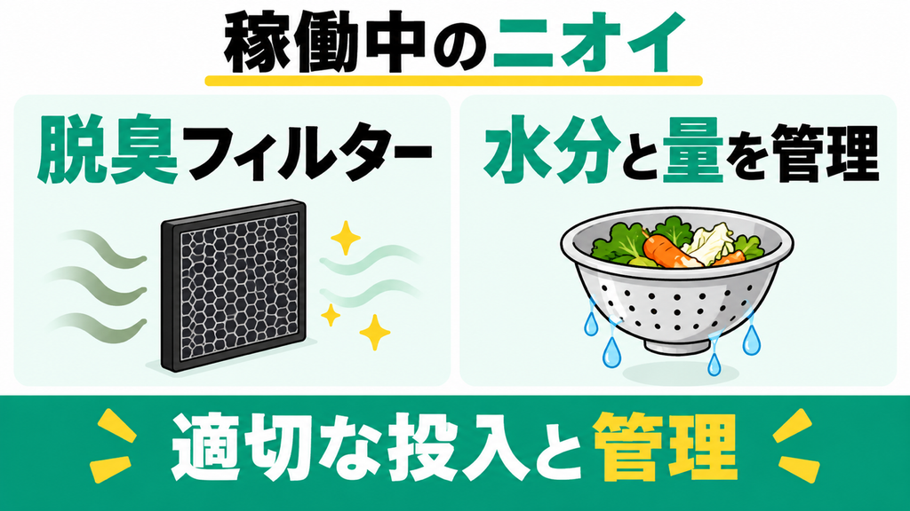 稼働中の臭いは部屋に充満しませんか?