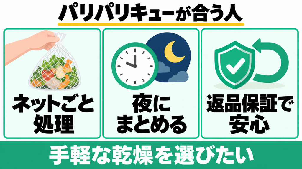 ネットごとの処理や夜の乾燥を重視する人向けのPPC-15