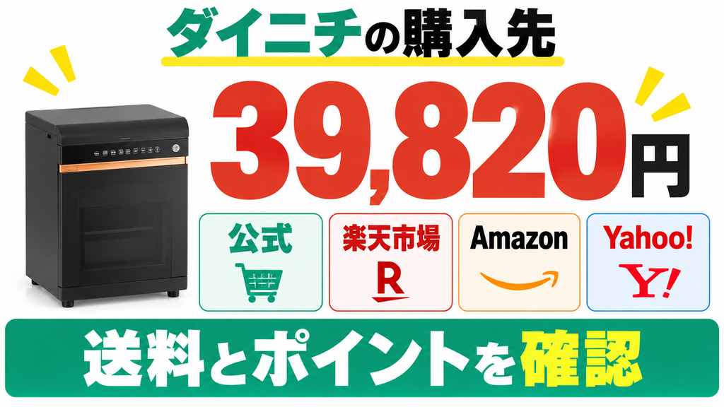 ダイニチGD-28Aは公式・楽天市場・Amazon・Yahoo!の掲載価格例が39,820円。